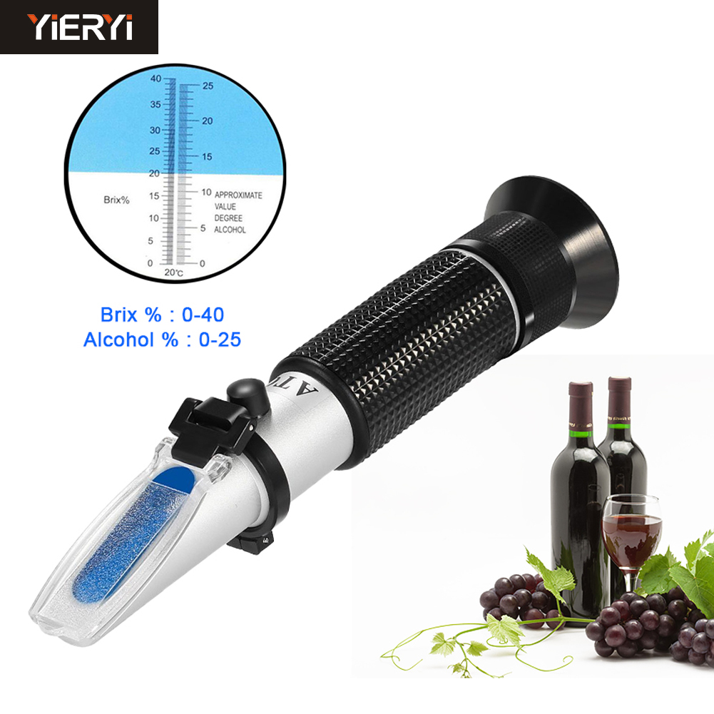 0-40% Brix 0-25% Alcohol Grape - Marine Aquarium Refractometer ulasan dan harga