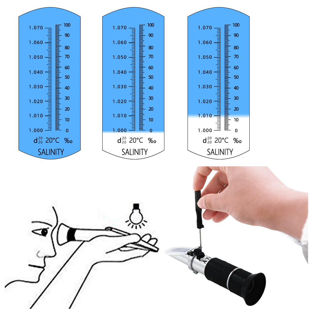 Handheld Salinity Refractomete - Marine Aquarium Refractometer ulasan dan harga