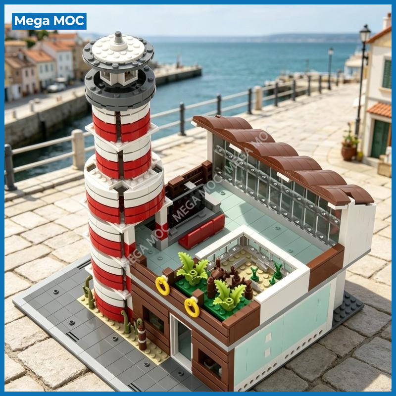 DIY City Aquarium MOC Bricks B - Aquarium And Marine Museum ulasan dan harga