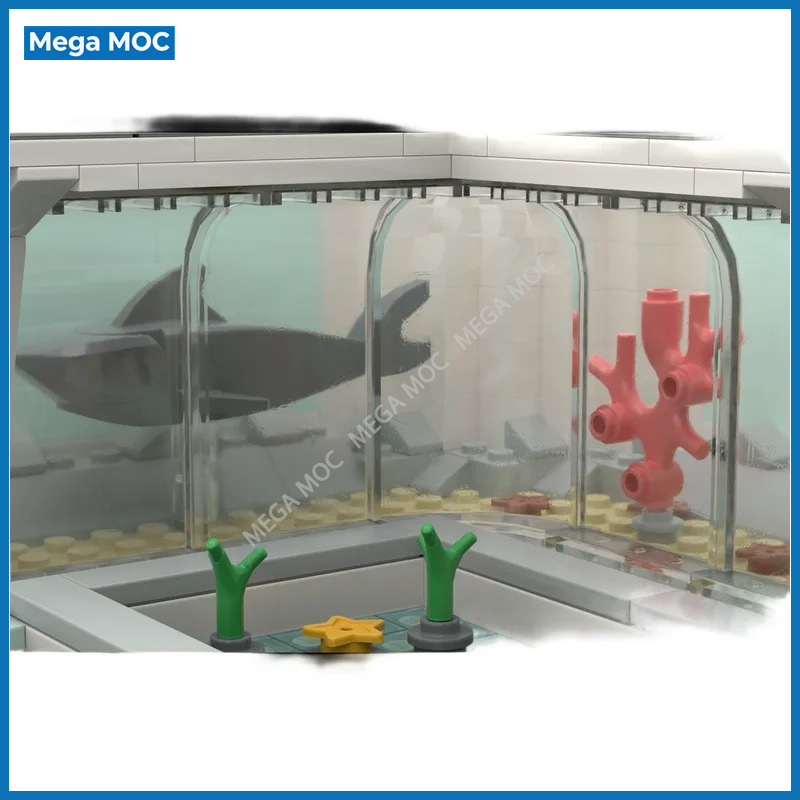 DIY City Aquarium MOC Bricks B - Aquarium And Marine Museum ulasan dan harga