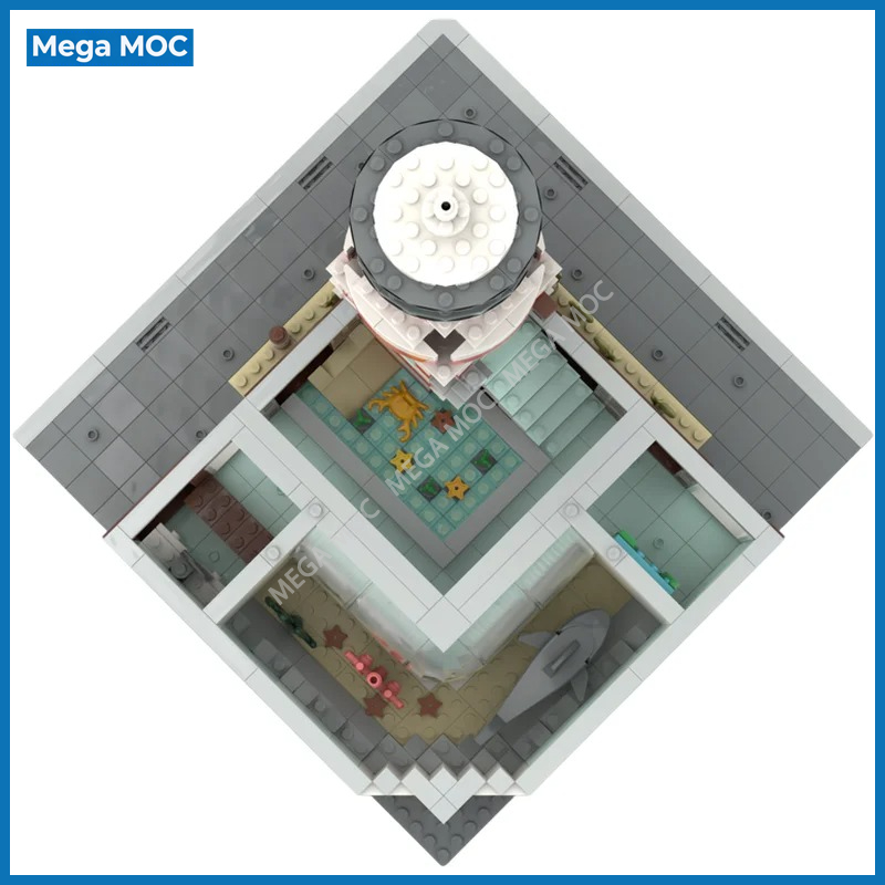DIY City Aquarium MOC Bricks B - Aquarium And Marine Museum ulasan dan harga