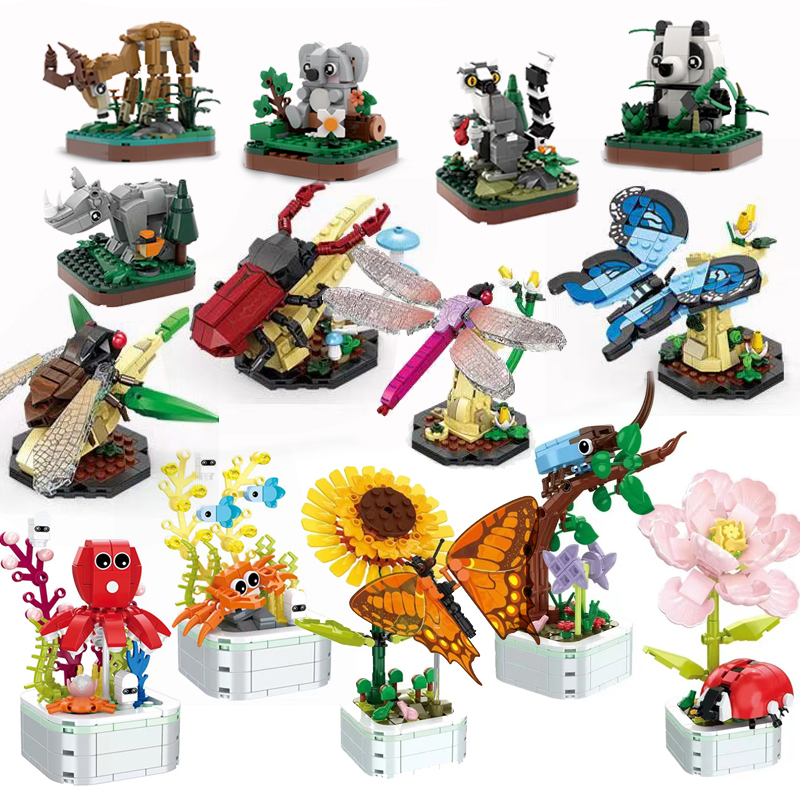 1pcs Cute Forest Animal Buildi - Marine Zoo ulasan dan harga