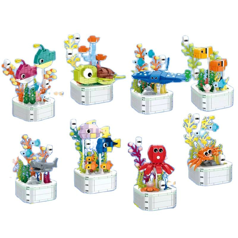 1pcs Cute Forest Animal Buildi - Marine Zoo ulasan dan harga