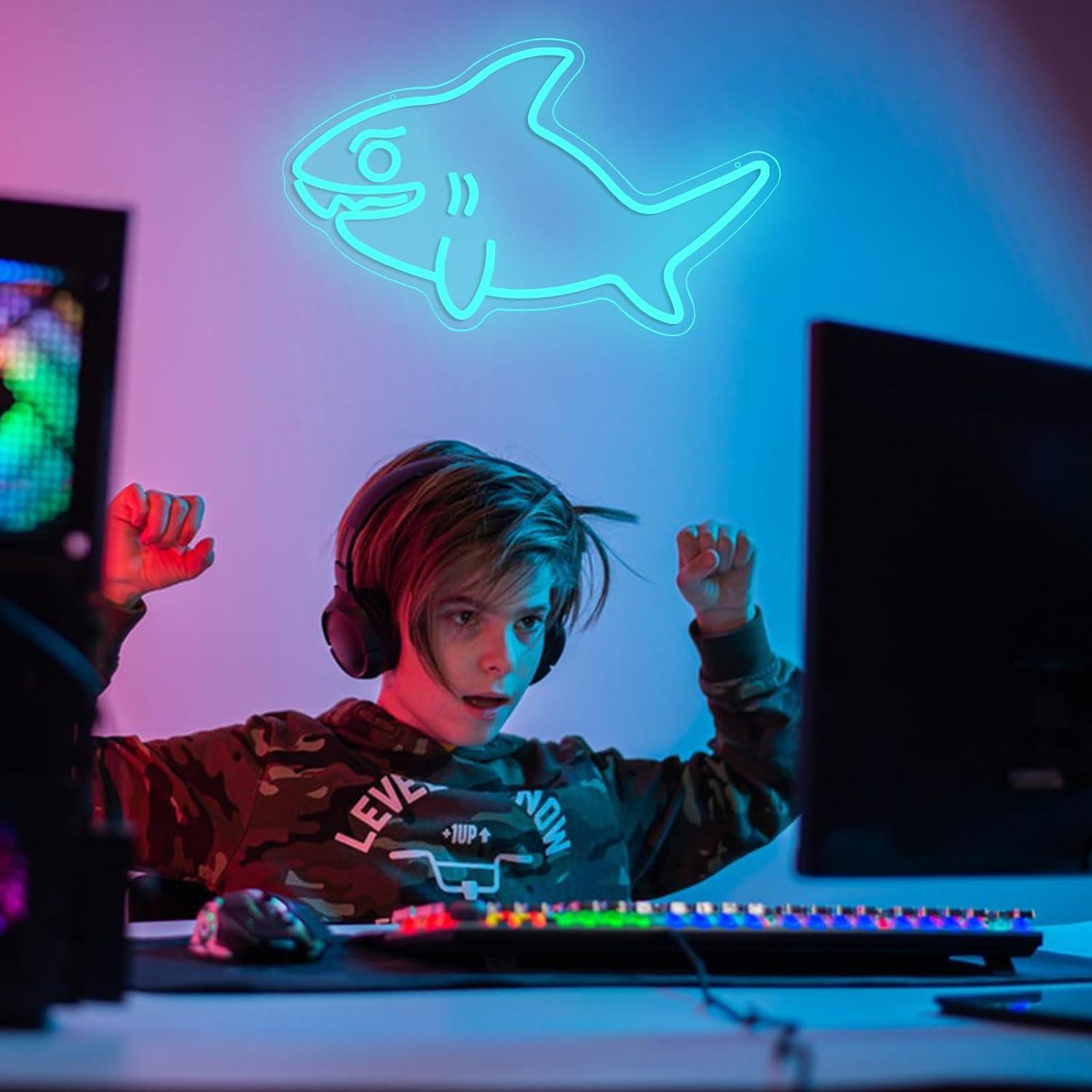 Shark Neon Sign USB Dimmable L - Marine Zoo ulasan dan harga
