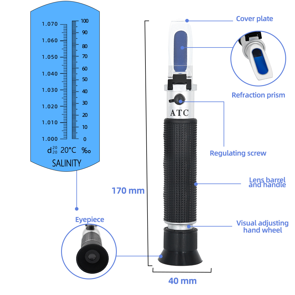 Handheld Salinity Refractomete - Marine Aquarium Refractometer ulasan dan harga