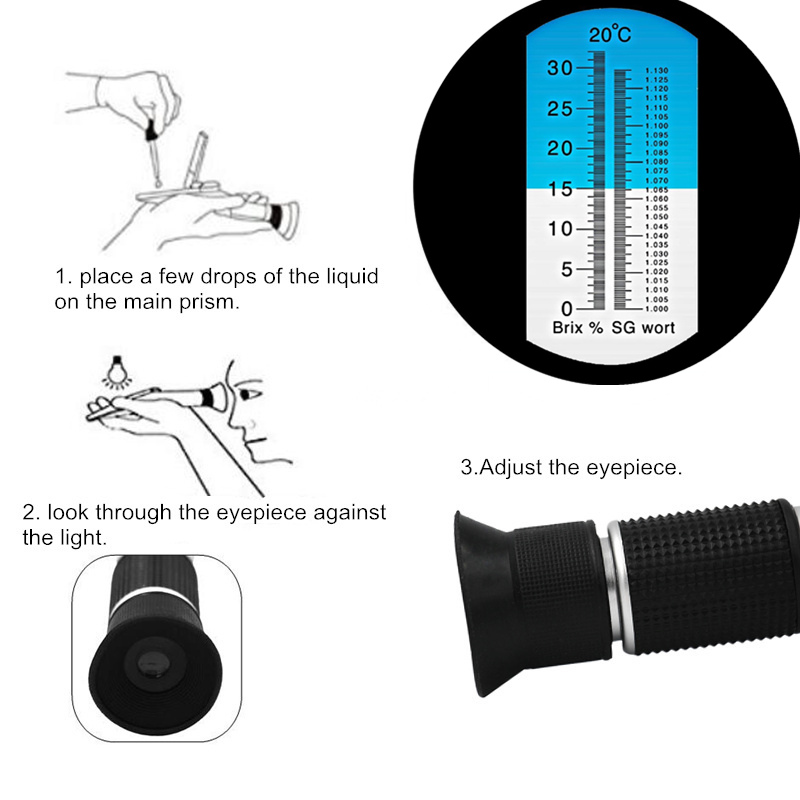 Handheld Beer Brix Refractomet - Marine Aquarium Refractometer ulasan dan harga