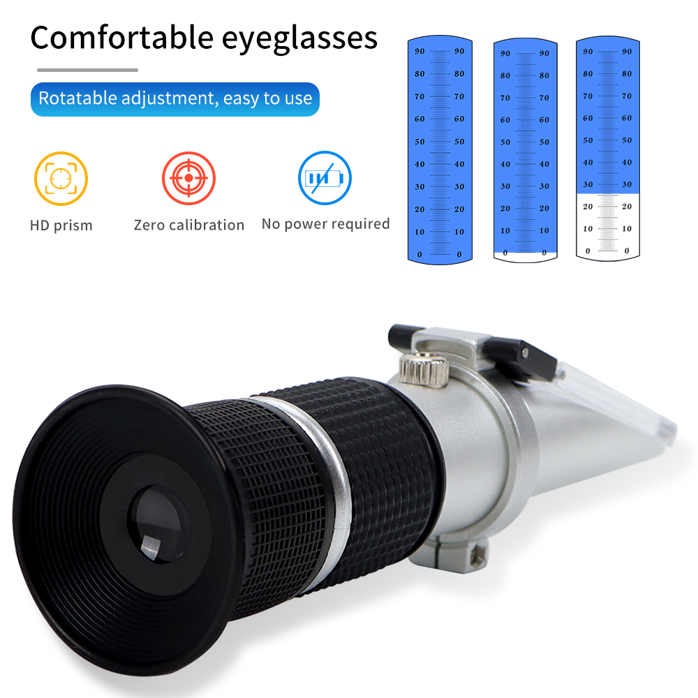 0-90% Handheld Brix Refractome - Marine Aquarium Refractometer ulasan dan harga